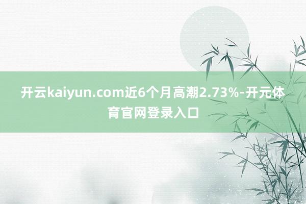 开云kaiyun.com近6个月高潮2.73%-开元体育官网登录入口