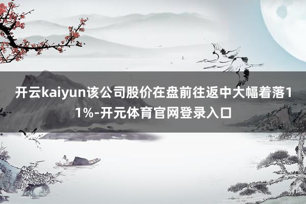 开云kaiyun该公司股价在盘前往返中大幅着落11%-开元体育官网登录入口
