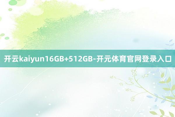 开云kaiyun16GB+512GB-开元体育官网登录入口