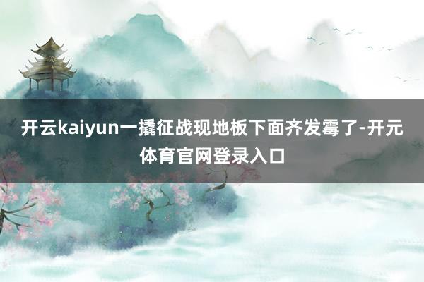 开云kaiyun一撬征战现地板下面齐发霉了-开元体育官网登录入口
